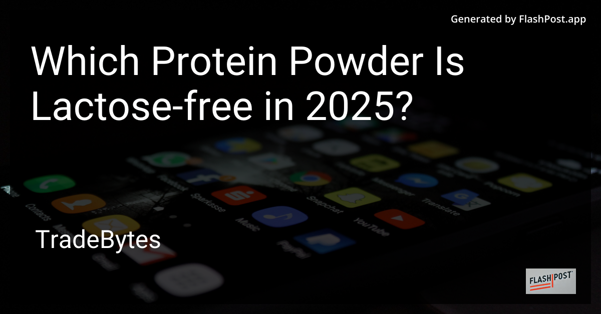 Lactose-Free Protein Powder