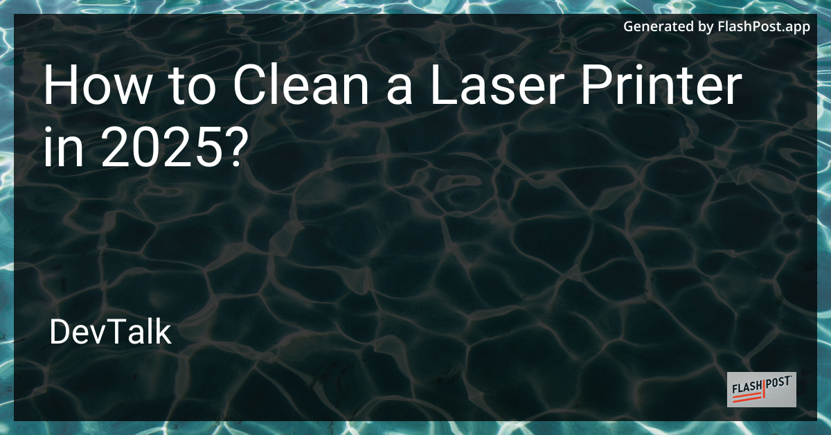 how to clean a laser printer in 2025?