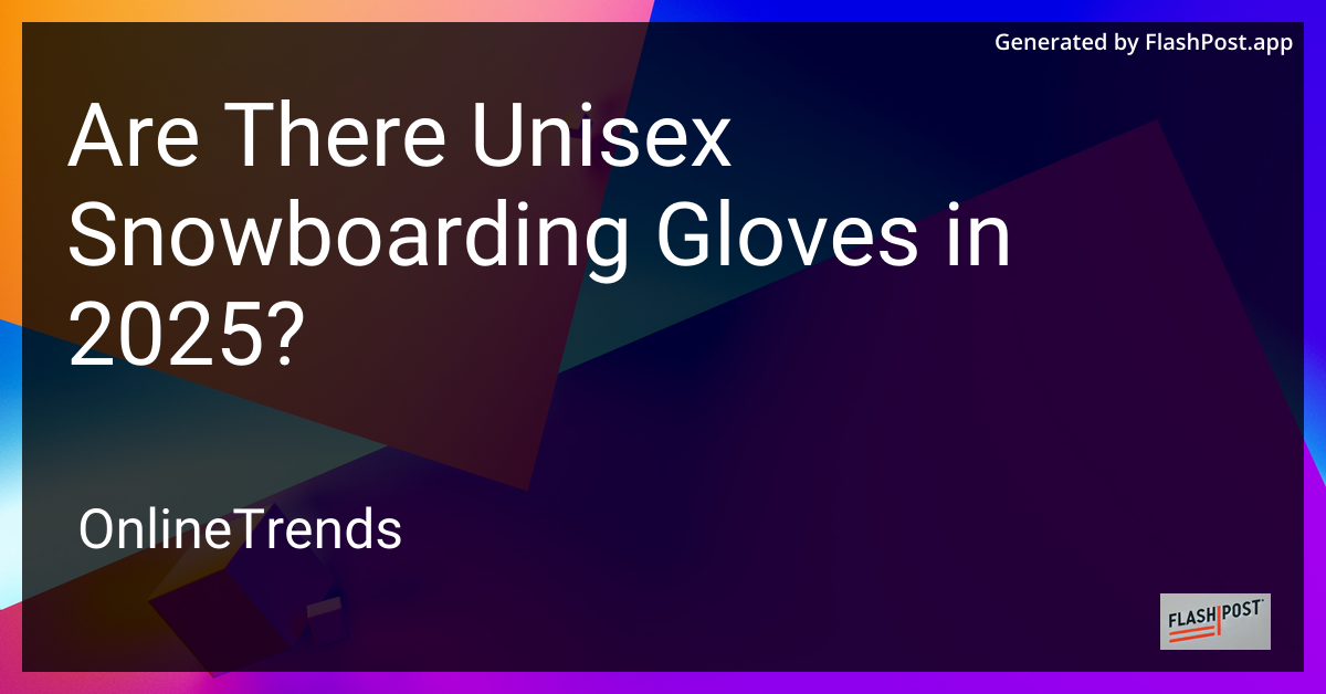 Unisex Snowboarding Gloves