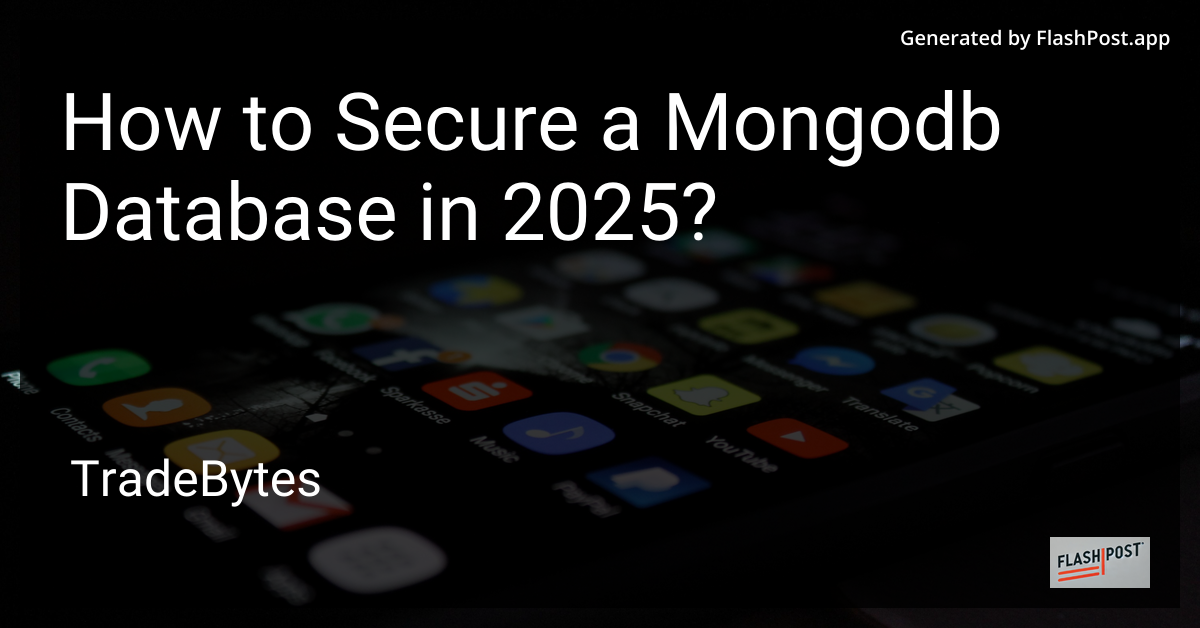 Secure MongoDB Database