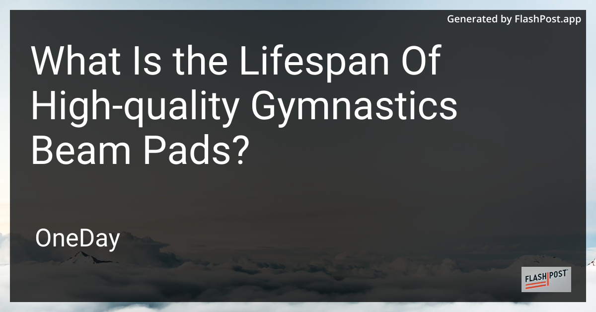 Gymnastics Beam Pads