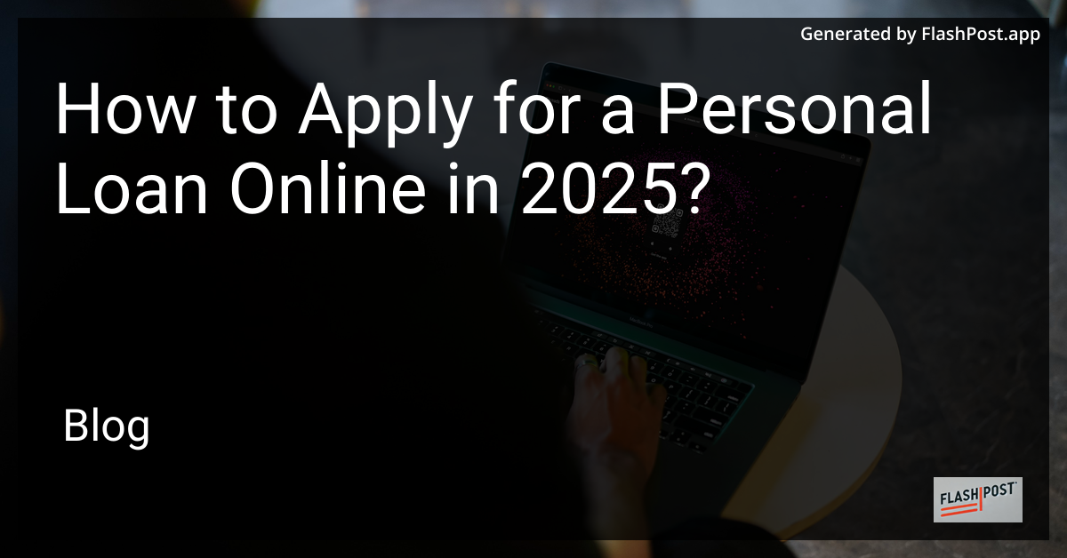 Applying for a Personal Loan Online