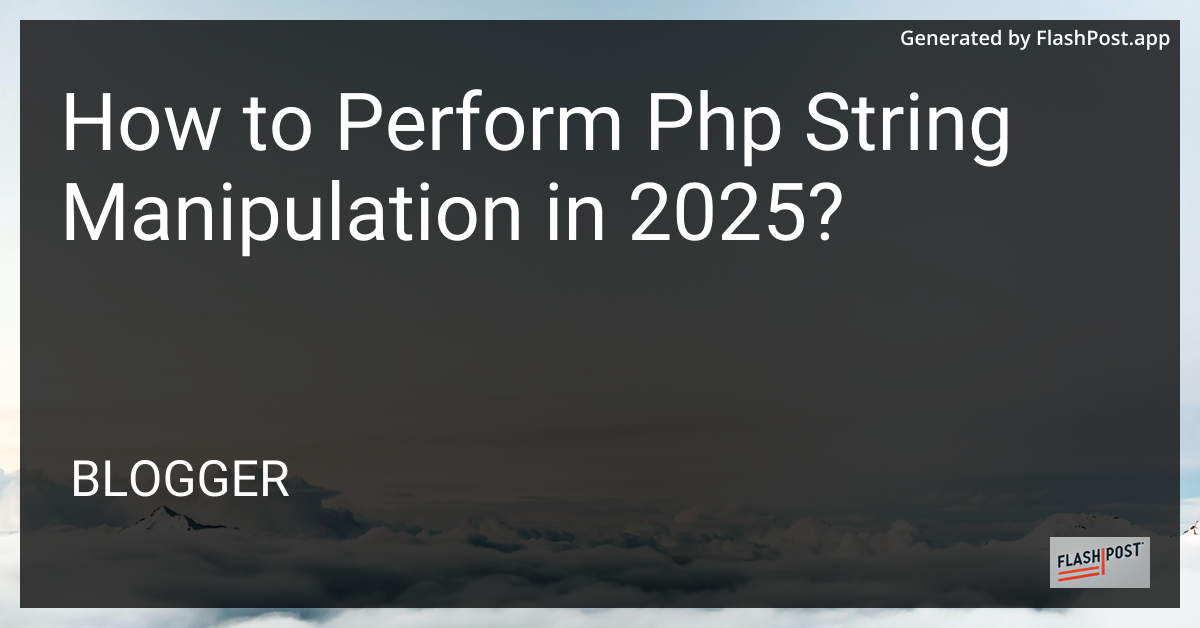PHP String Manipulation