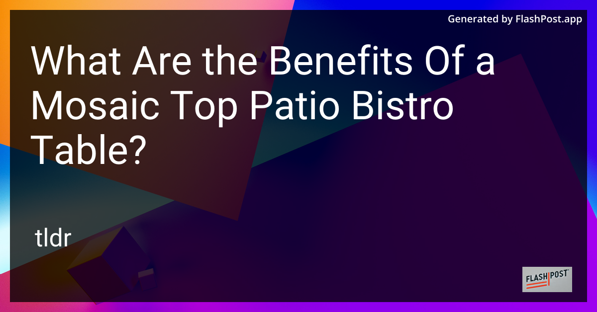 Mosaic Top Patio Bistro Table