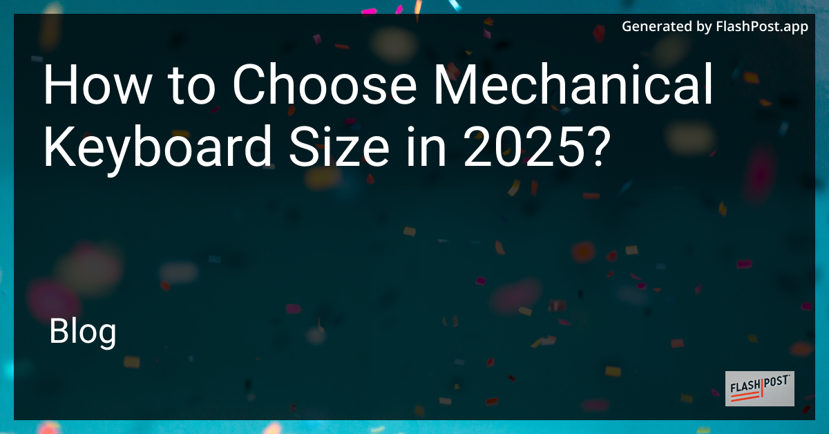 Mechanical Keyboard Sizes