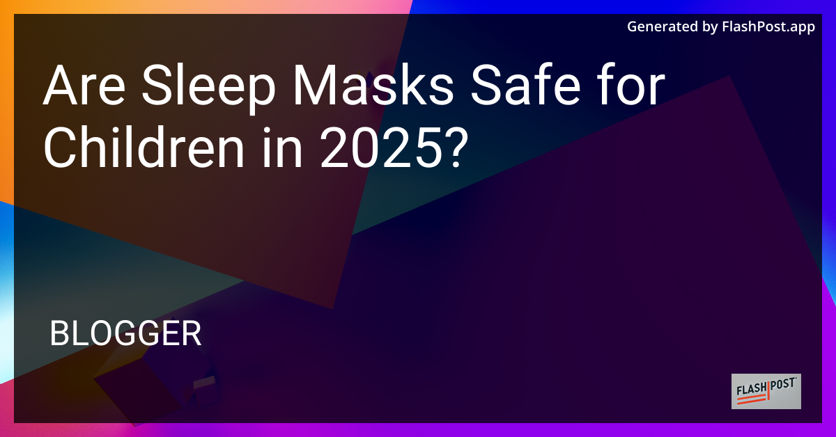 Sleep Mask for Children