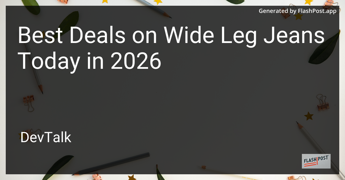 Best Deals on Wide Leg Jeans Today in 2026