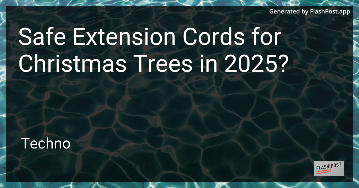 Christmas Tree with Extension Cords