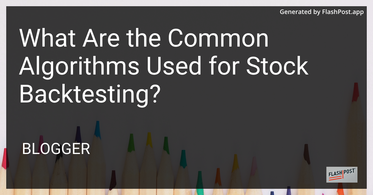 Stock Backtesting