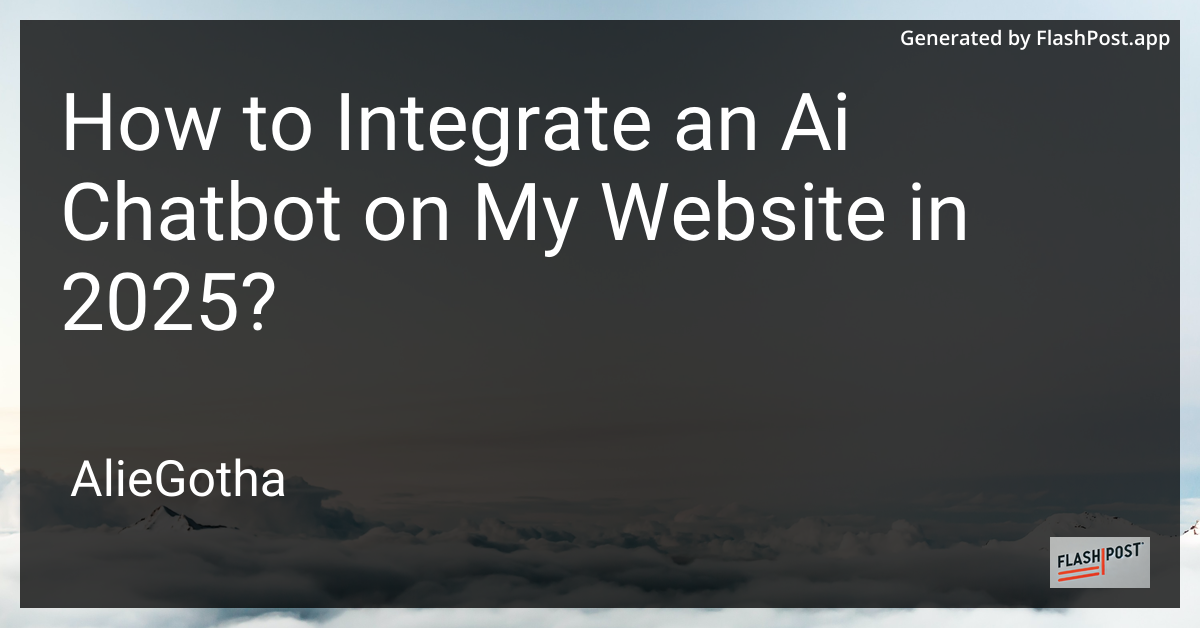 How to Integrate an Ai Chatbot on My Website in 2025?