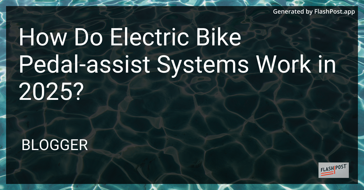 Electric Bike Pedal-Assist