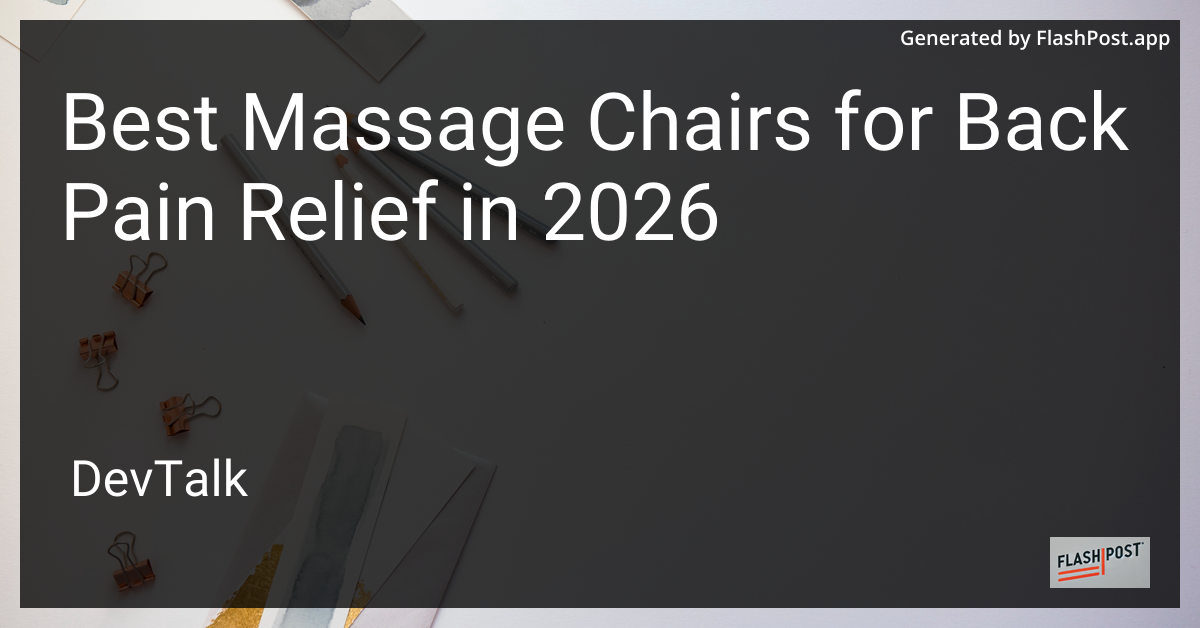 Best Massage Chairs for Back Pain Relief in 2026