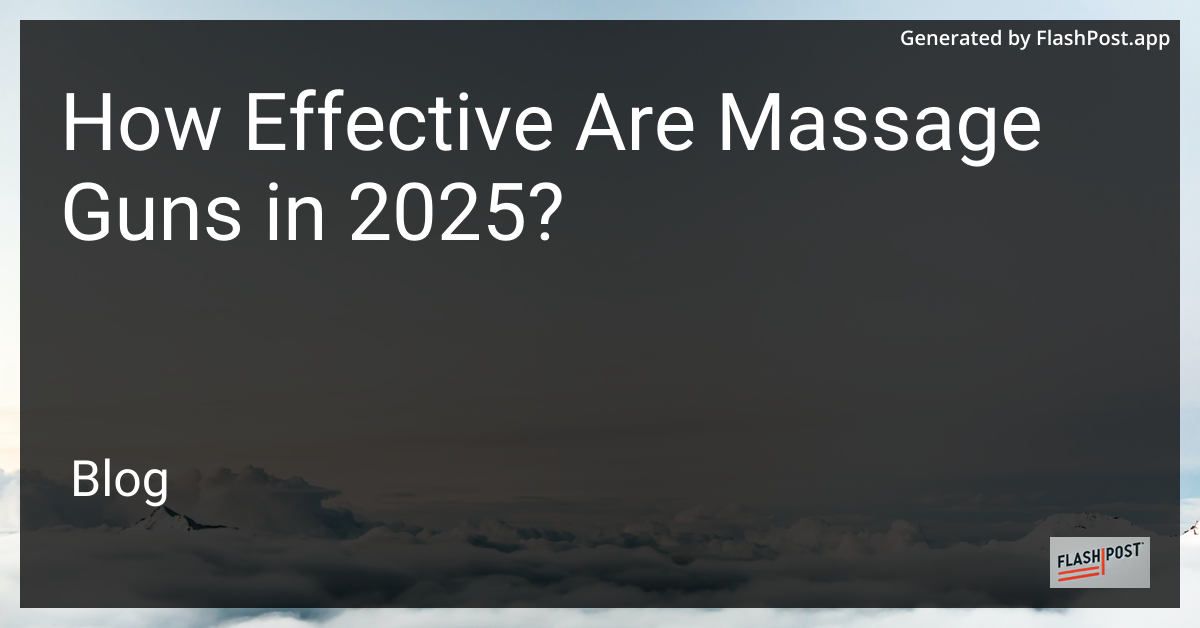 Massage Gun in 2025