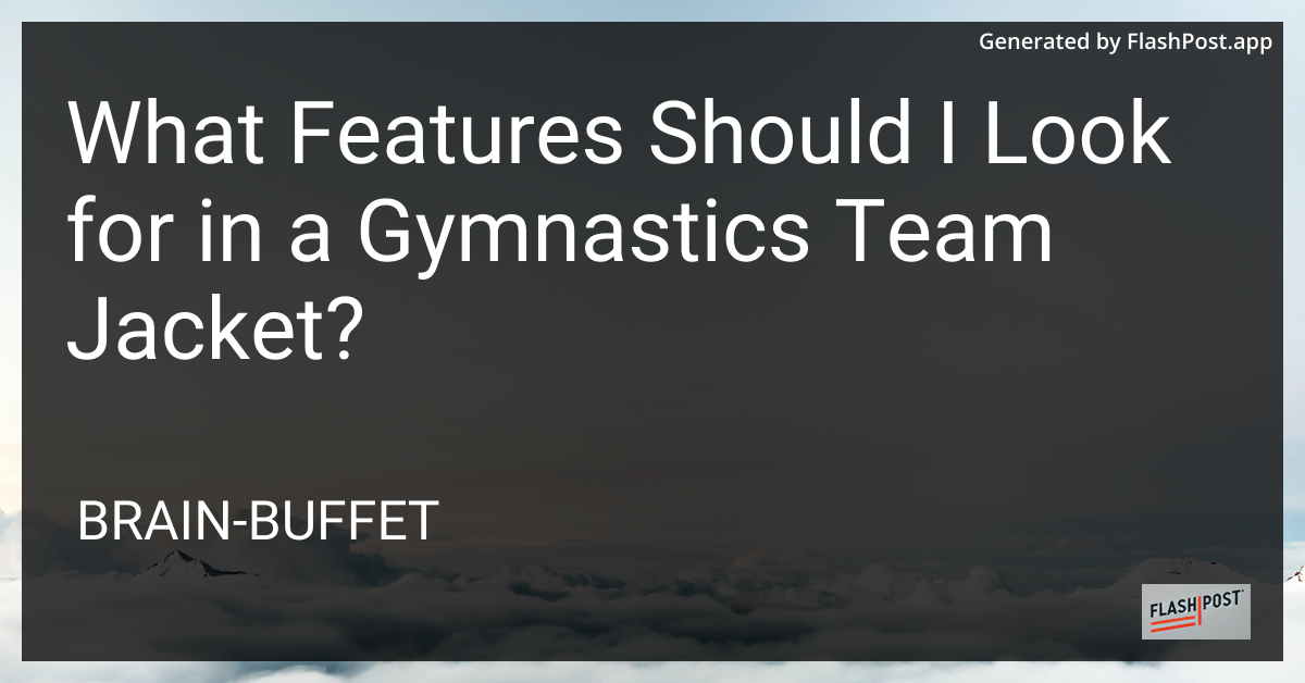 Gymnastics Team Jacket