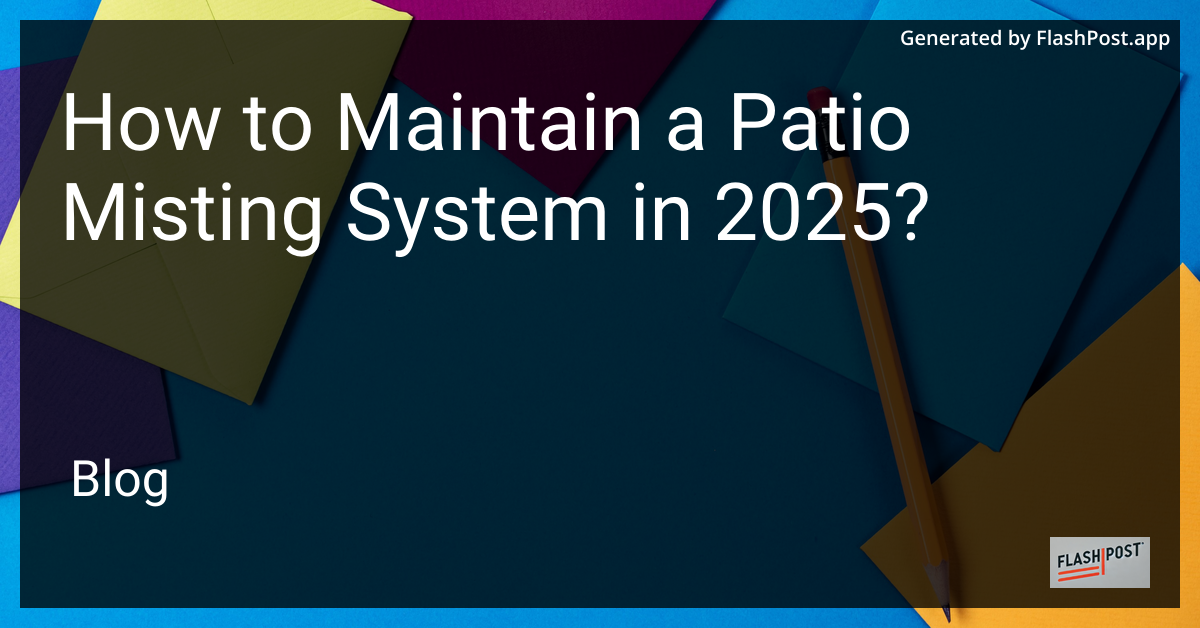 Patio Misting System