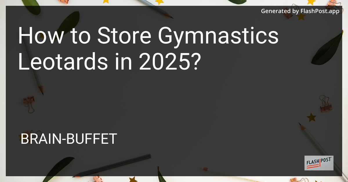Gymnastics Leotards Storage