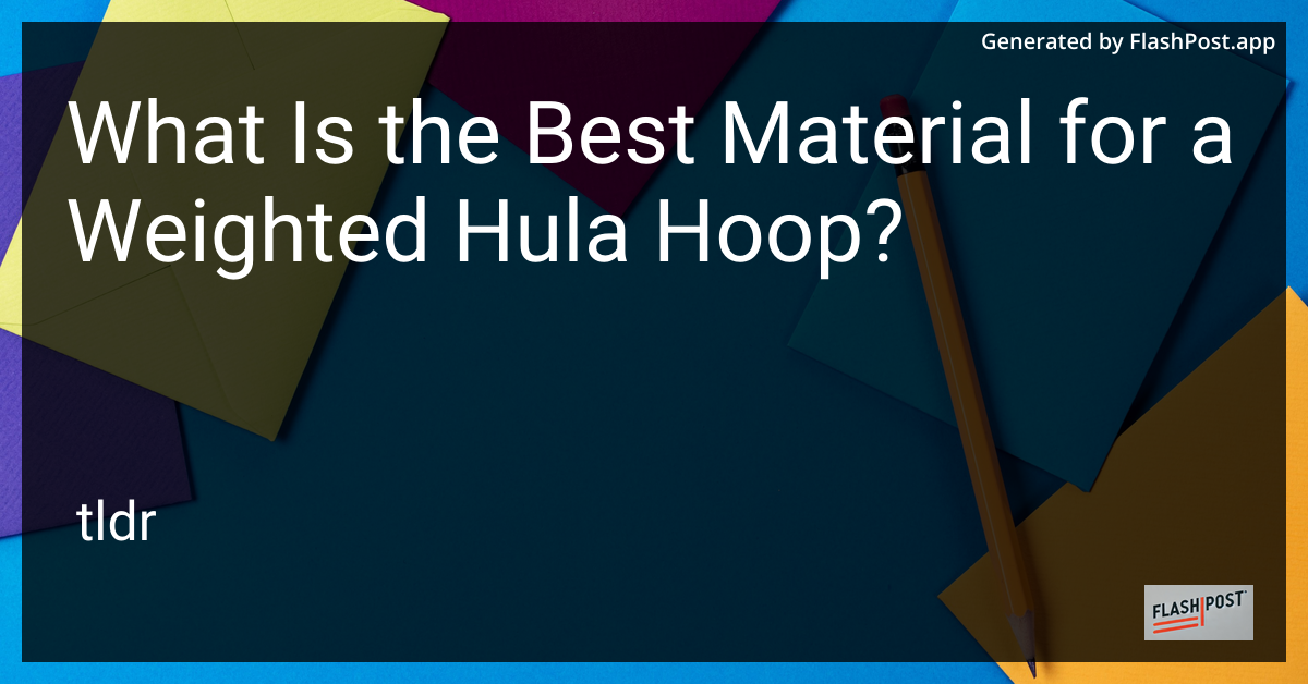 Weighted Hula Hoop