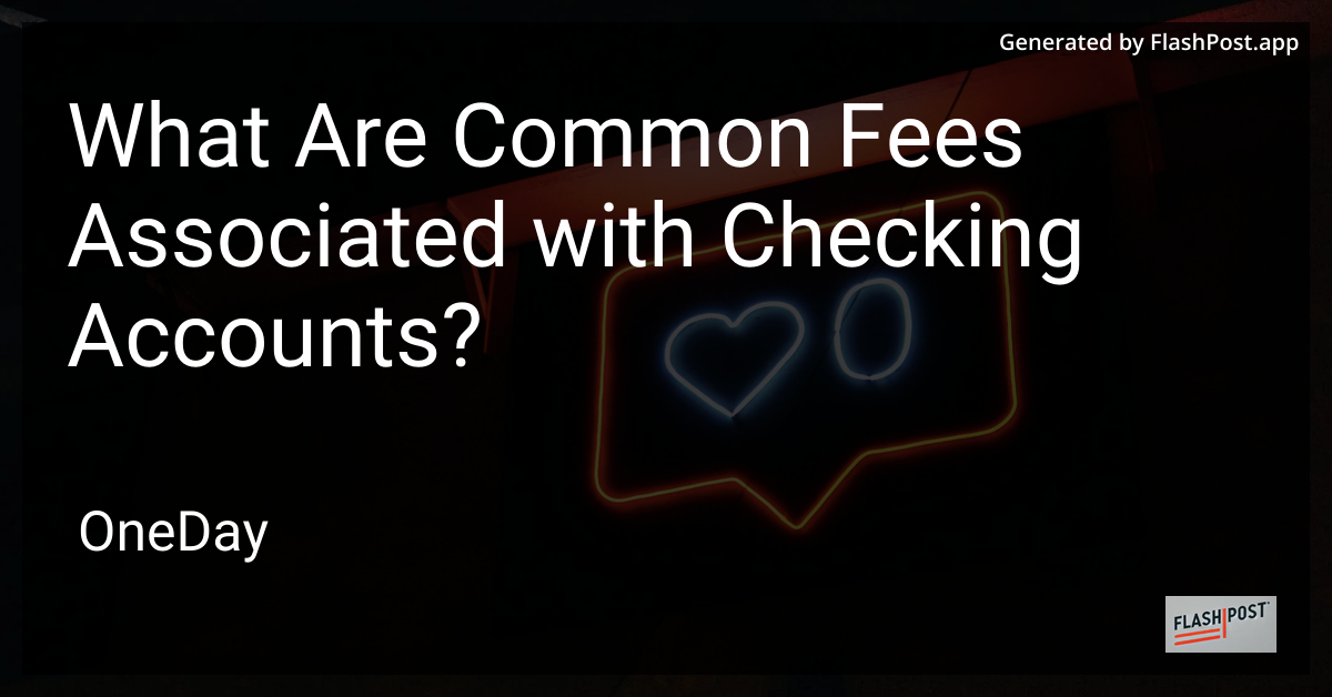 Checking Accounts