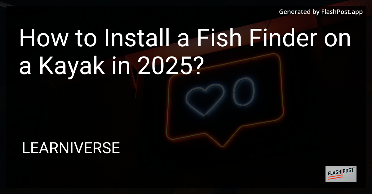 Fish Finder Installation