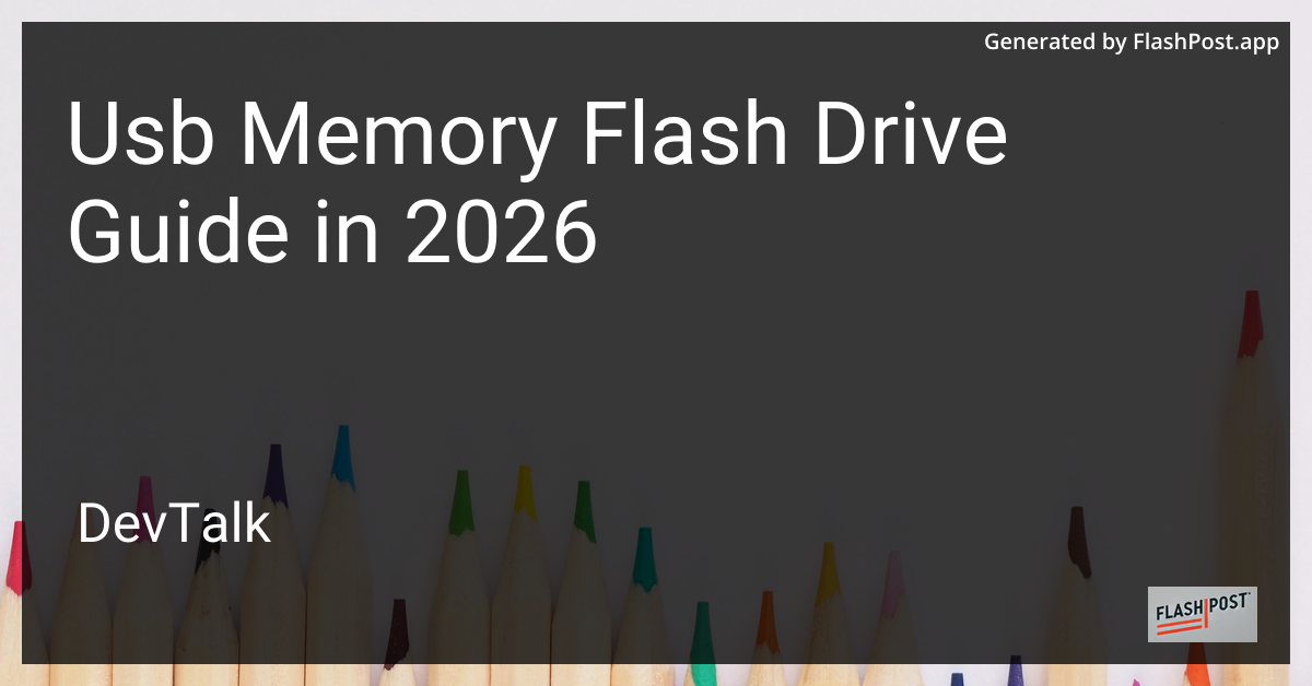 Usb Memory Flash Drive Guide in 2026