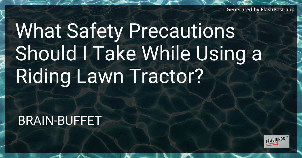 Riding Lawn Tractor
