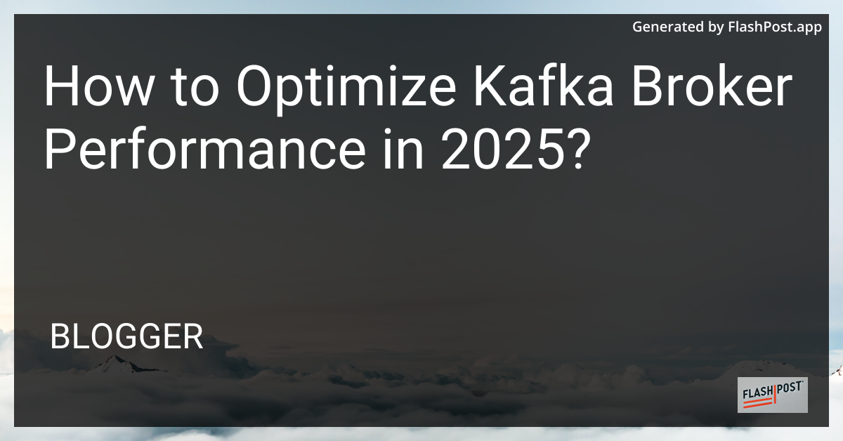 Kafka Optimization