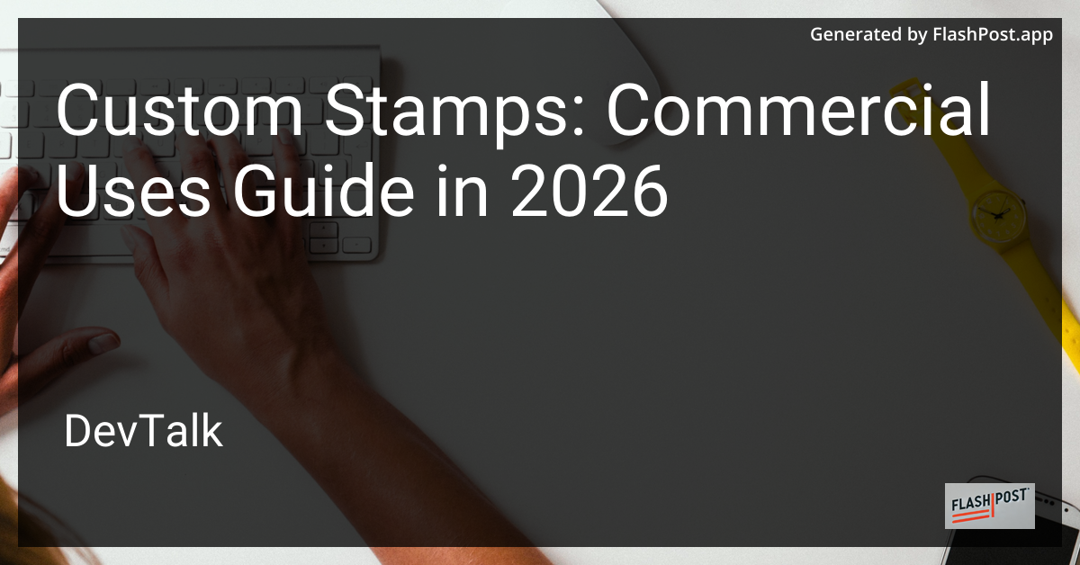 Custom Stamps: Commercial Uses Guide in 2026