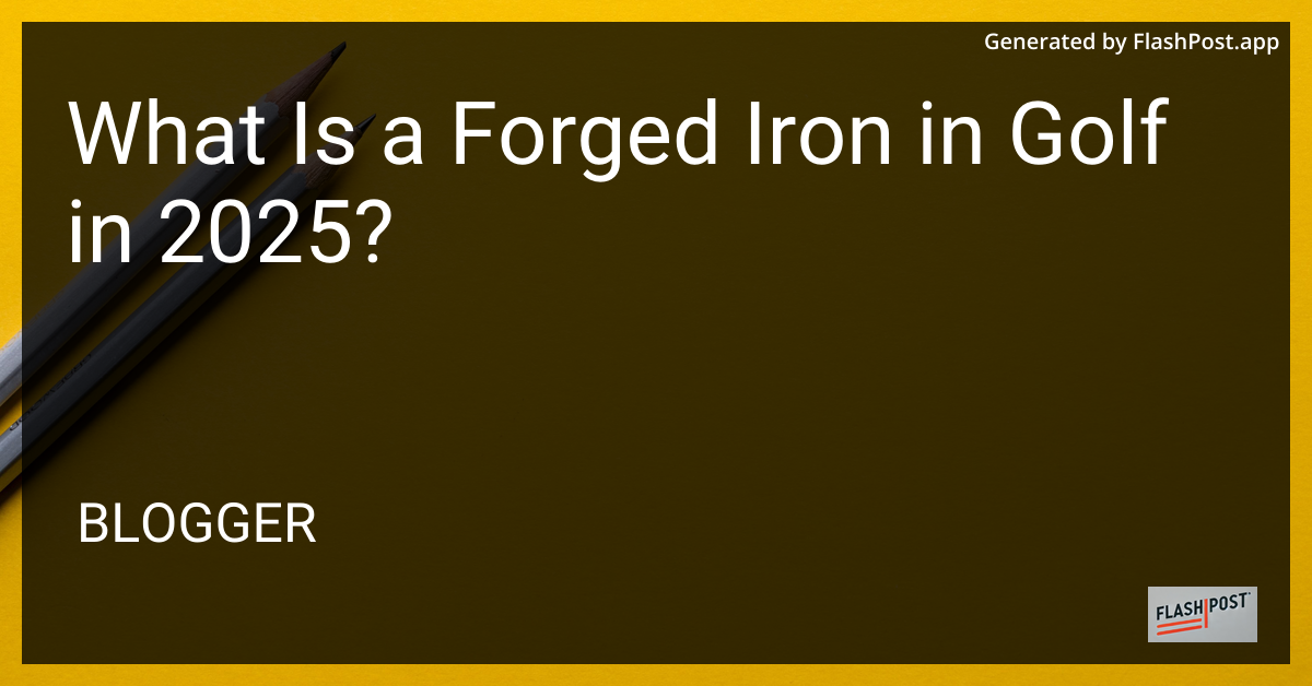Forged Iron Golf Club