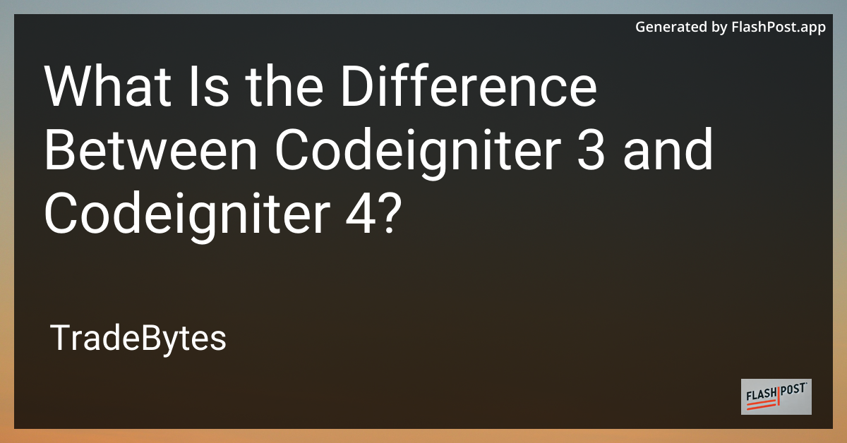 CodeIgniter Versions