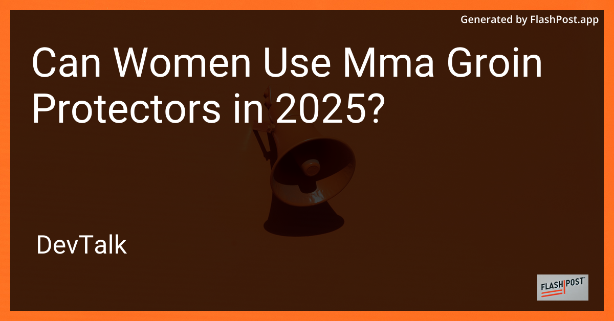 can women use mma groin protectors in 2025?