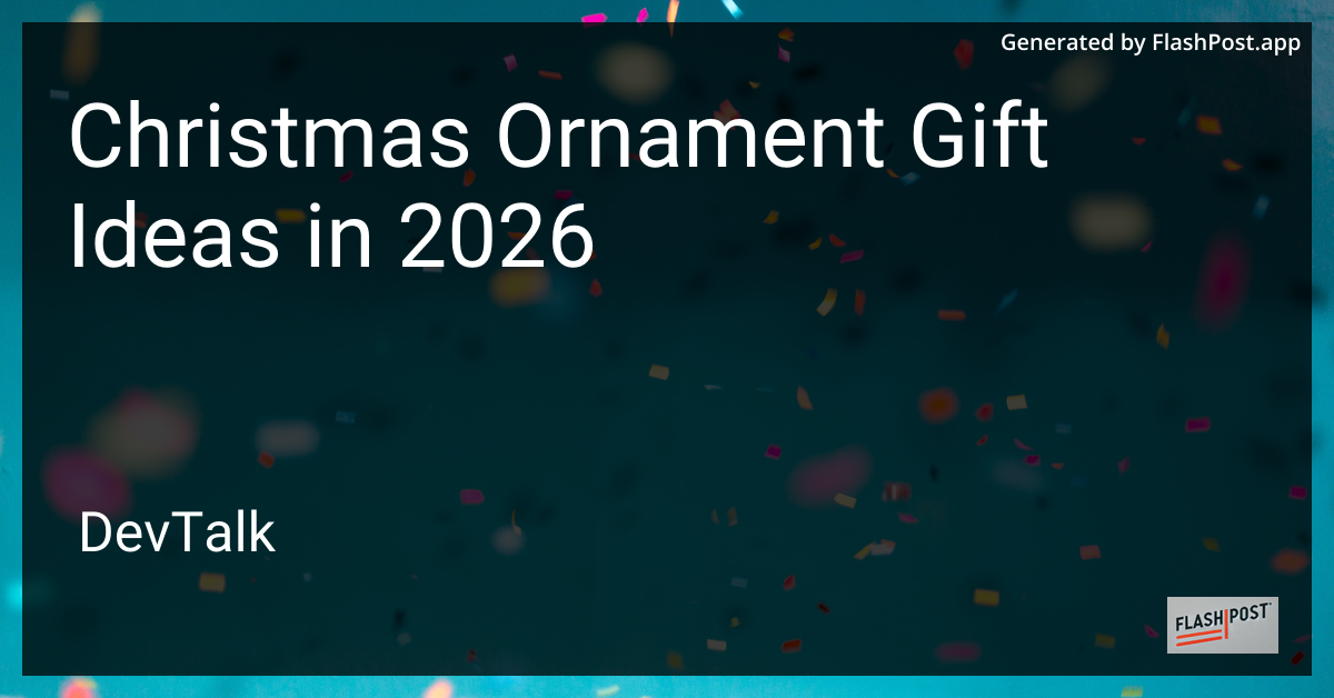Christmas Ornament Gift Ideas in 2026