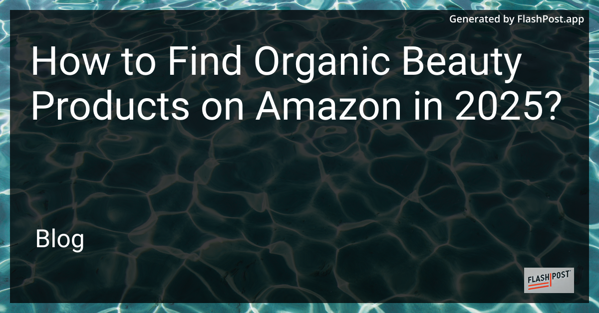 Organic Beauty Products Image