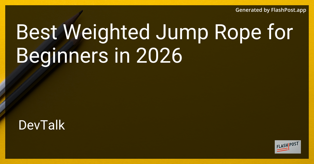 Best Weighted Jump Rope for Beginners in 2026