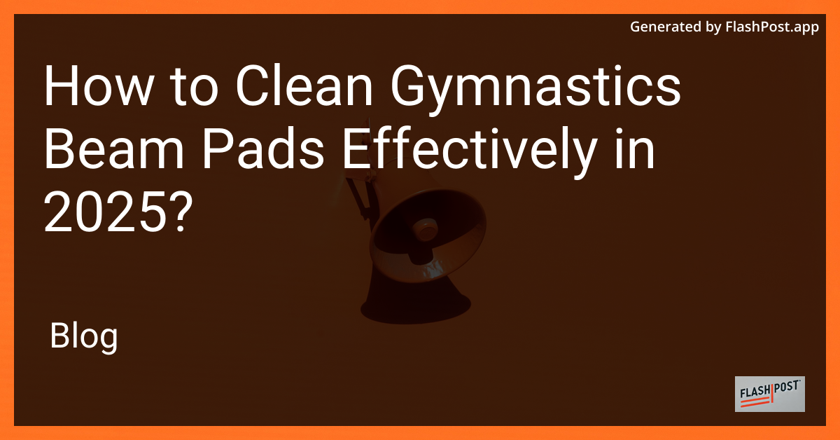 Clean Gymnastics Beam Pads