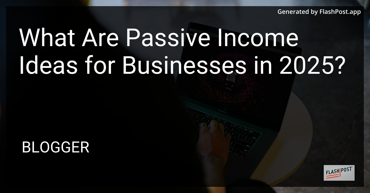 Passive Income Ideas