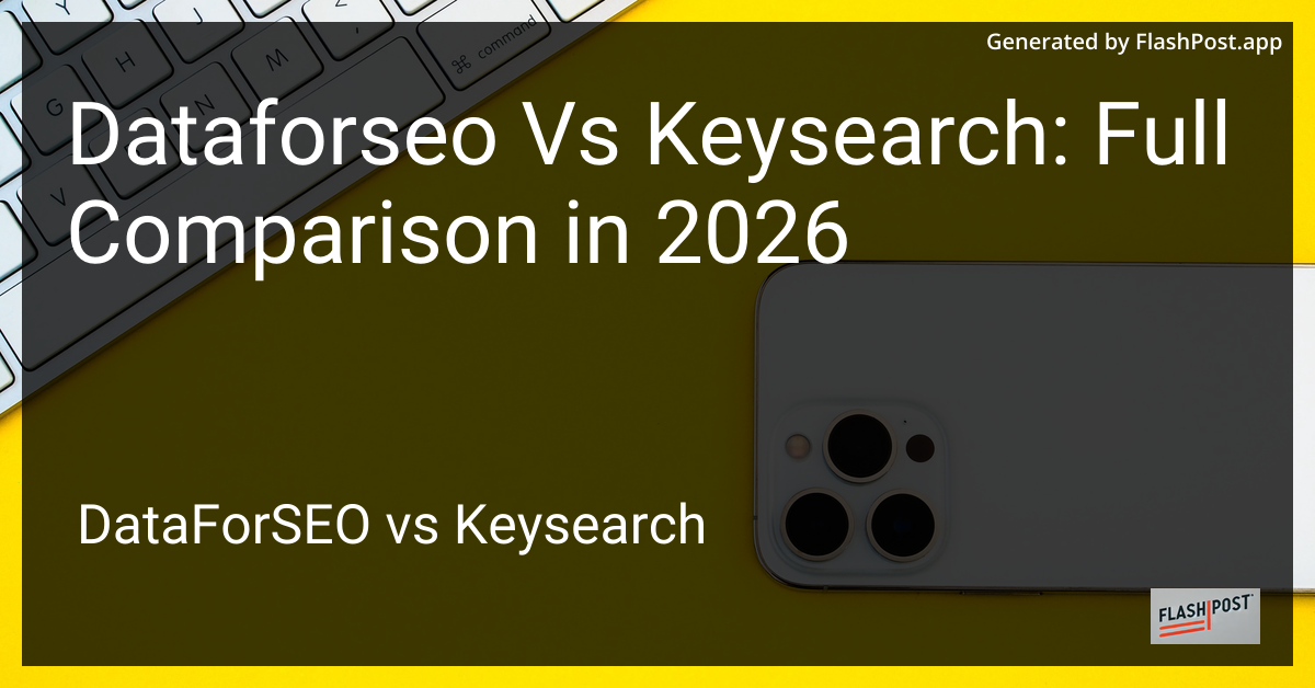Dataforseo Vs Keysearch: Full Comparison in 2026