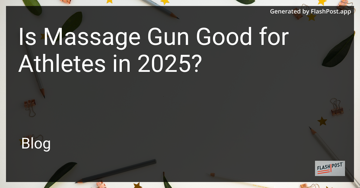 Athlete using a massage gun