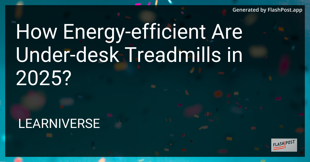 Under-Desk Treadmill