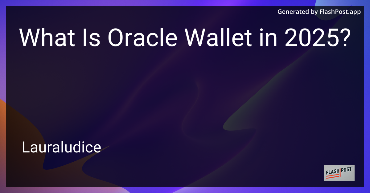 Oracle Wallet