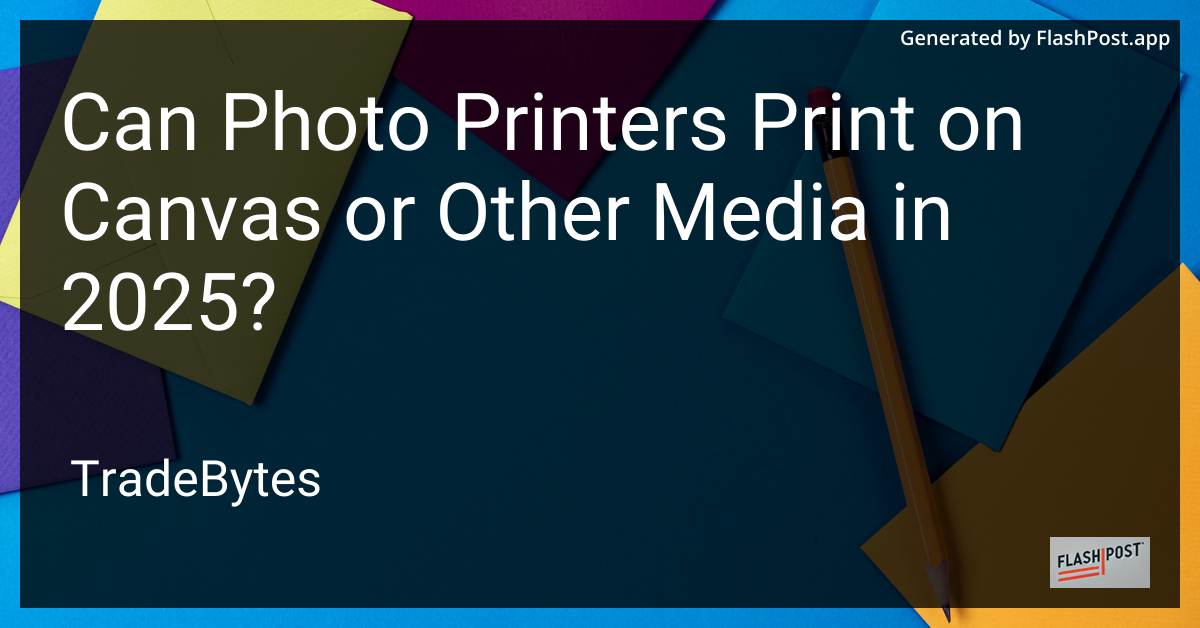 Photo Printer Printing on Canvas