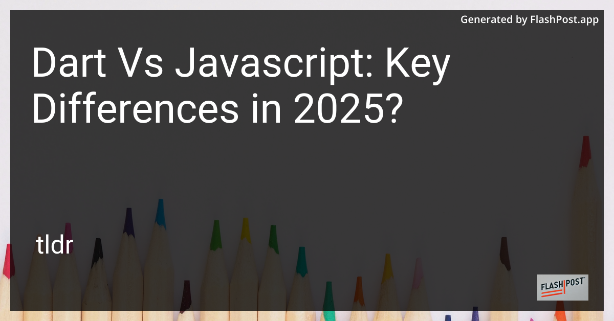 Dart vs JavaScript