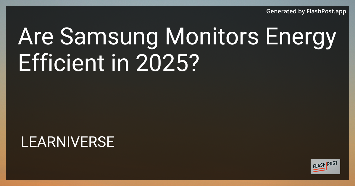 Samsung Monitors