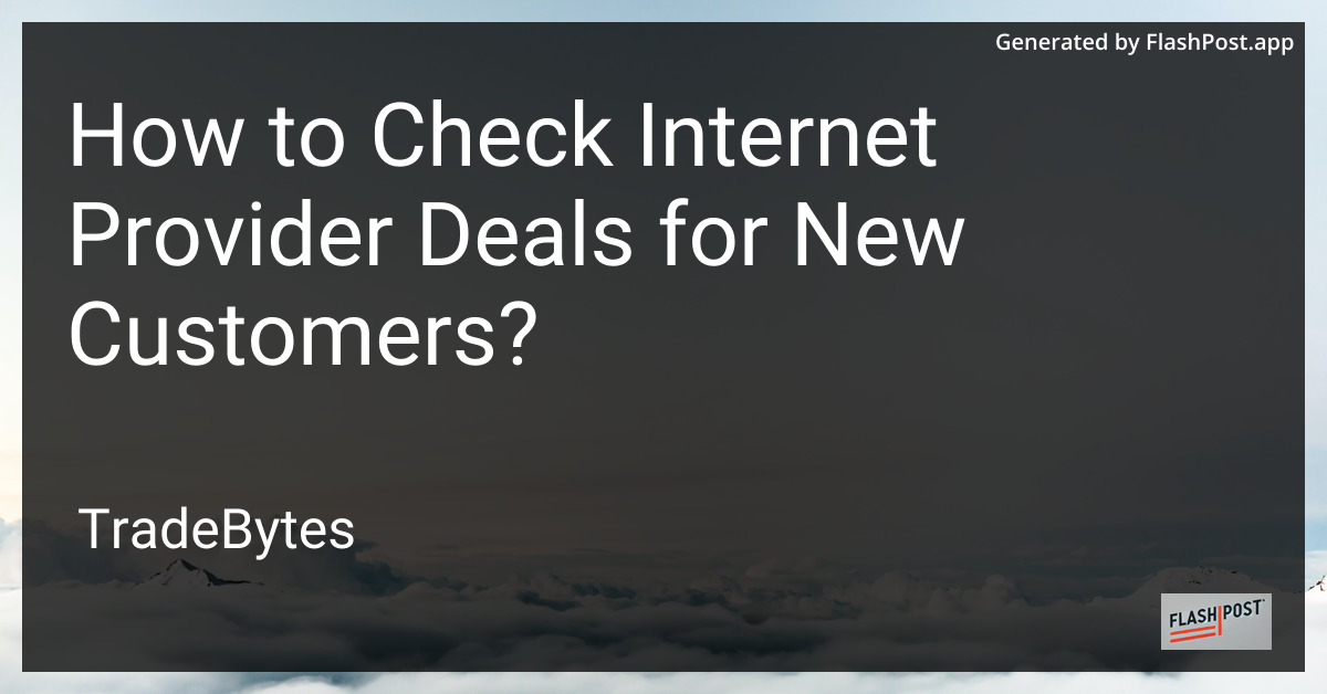 New Customer Internet Deals