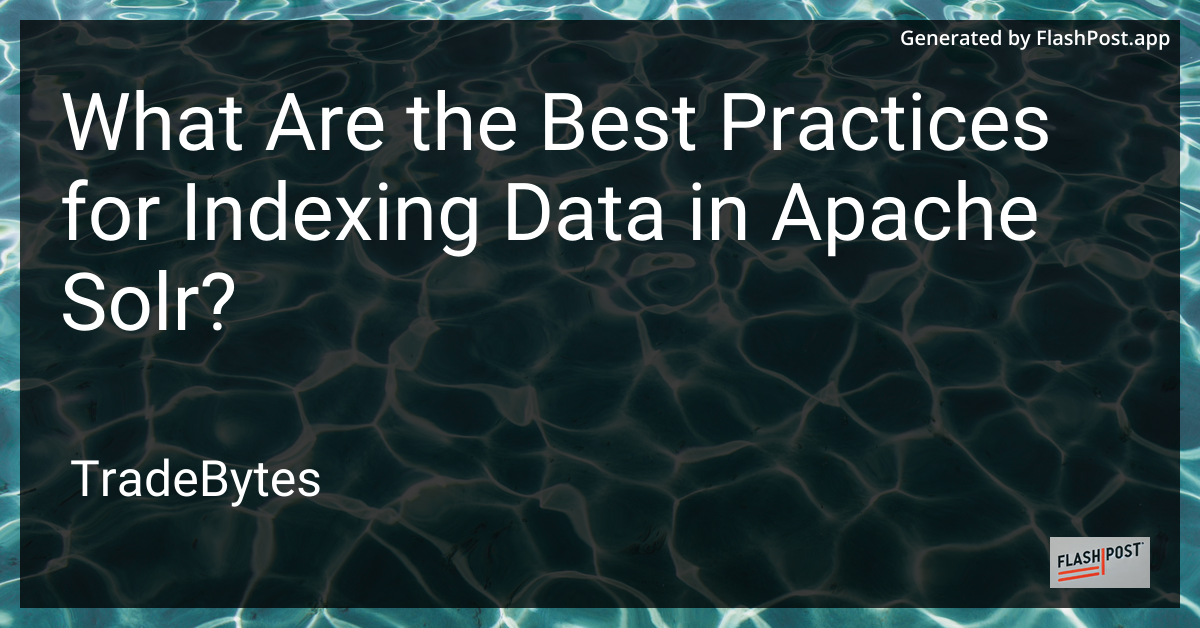 Apache Solr Indexing