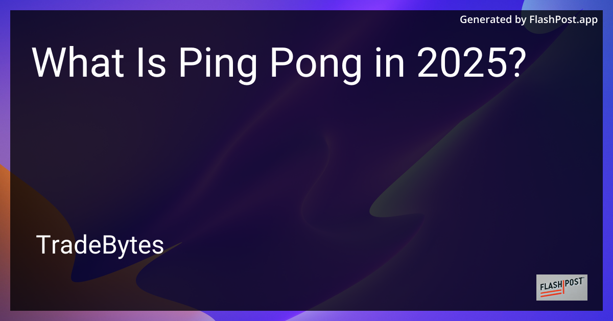 Ping Pong 2025