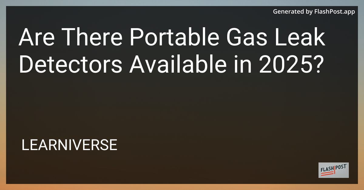 Portable Gas Leak Detector