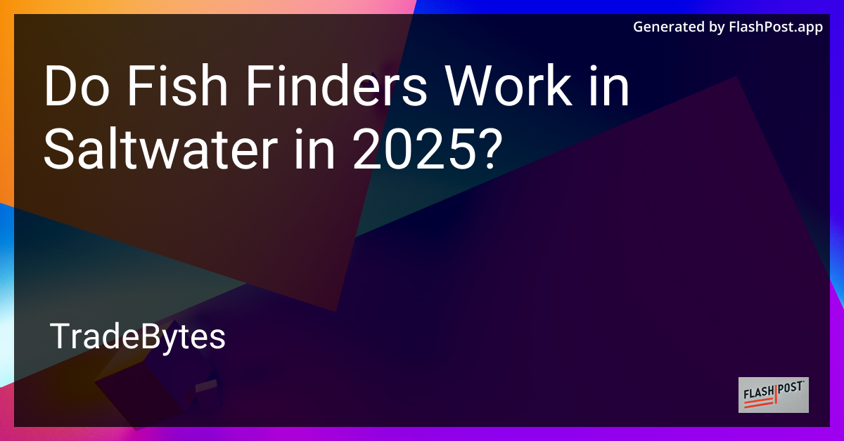 Saltwater Fish Finder