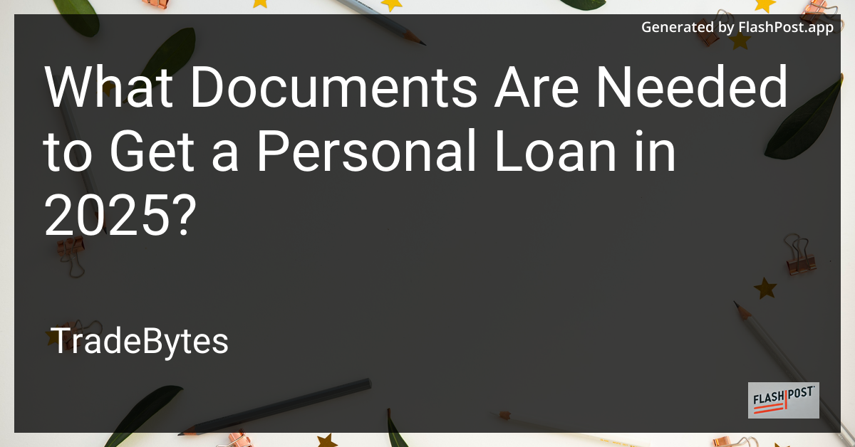 Personal Loan Documentation