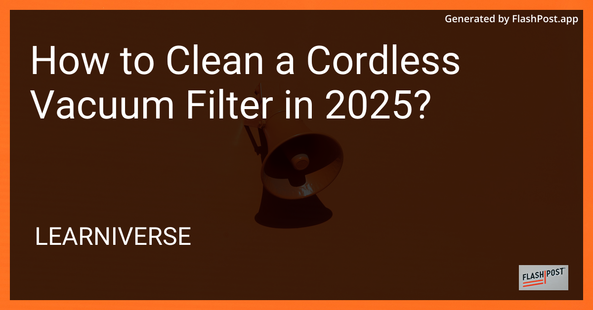 Cordless Vacuum Filter Cleaning
