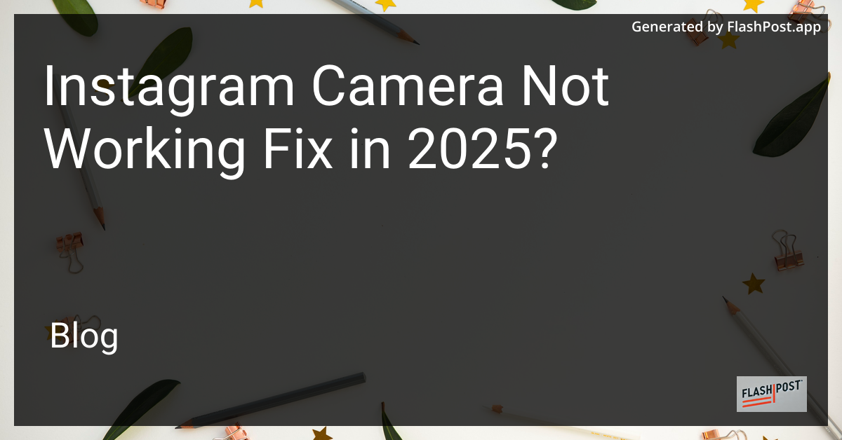 Instagram Camera Issue